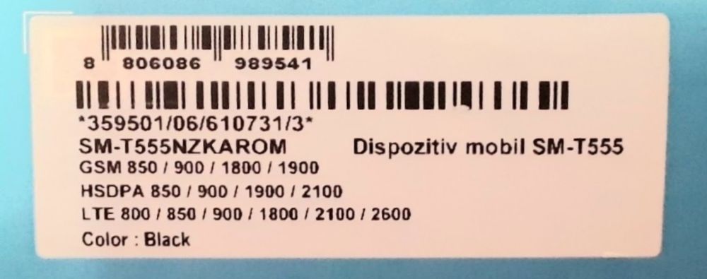 Tableta Tab A T555 stare excelentă de funcționare + BONUS - 350 Lei