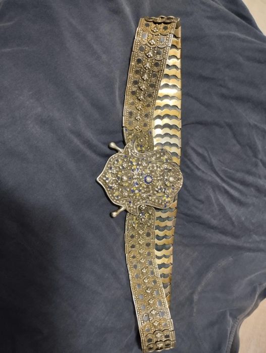 ЕТНО Старинен сребърен колан с емайл