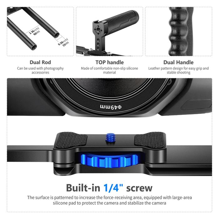 Кейдж за камера с дръжки. Двоен захват. Cage. Стабилизатор. Риг Neewer