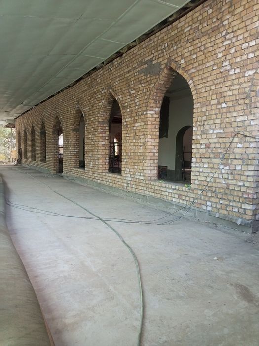 Balkonga gʻisht Кладка Аблицовычний кирпичом фасад подрашив мастер