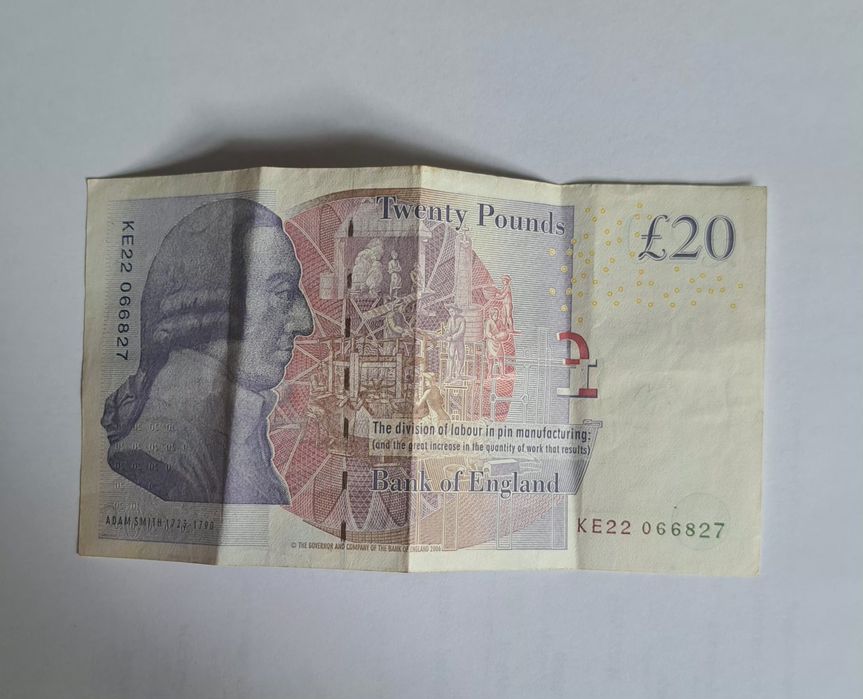 Bancnotă veche 20 £ - pentru colecționari