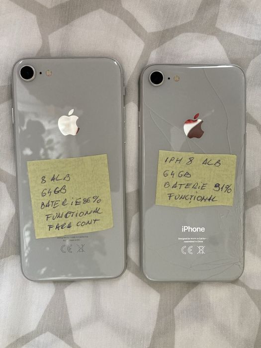 Iph.8 alb 64gb unic proprietar baterie 86%