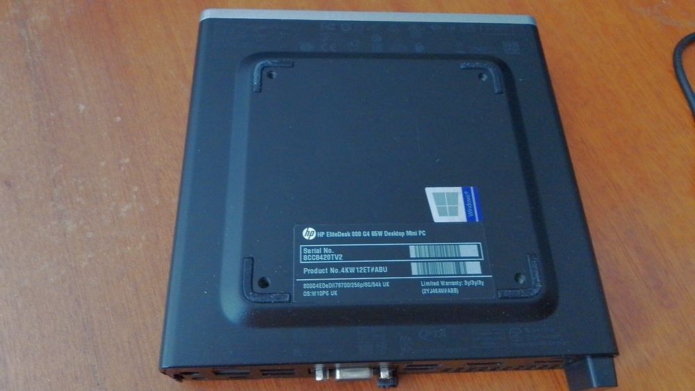 Hp Elitedesk 800 G4 mini i7 8700 16gb ram WiFi BT ssd nvme 128gb hdd 320gb