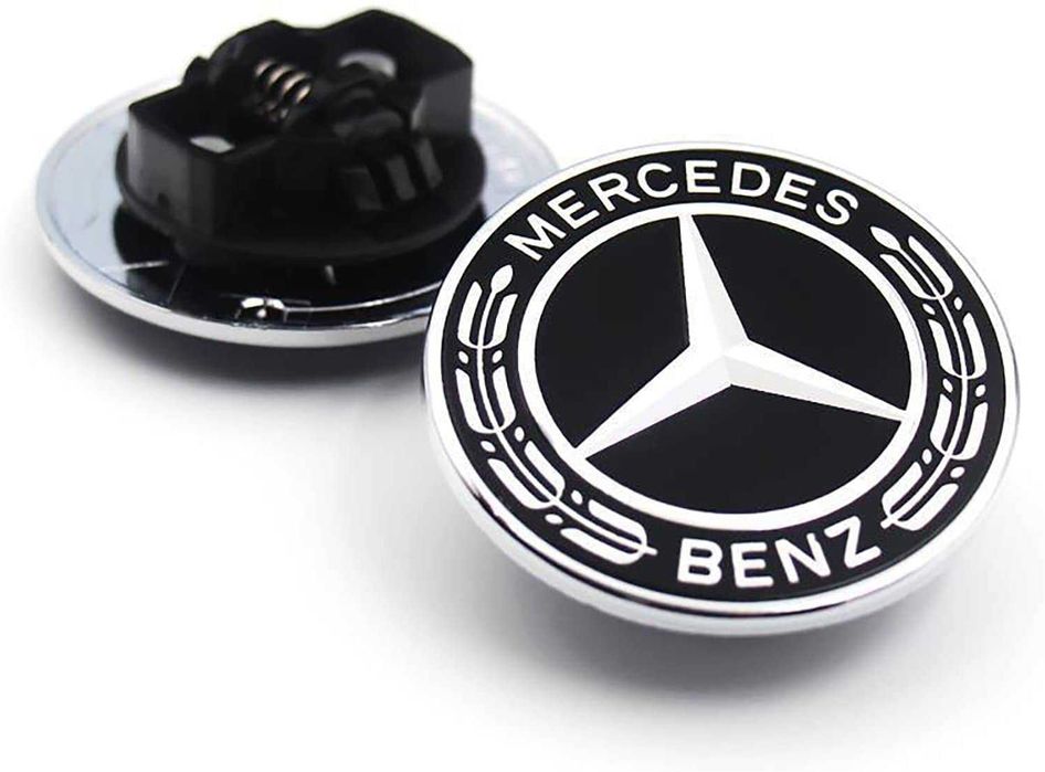 Чисто черна емблема за Мерцедес 57мм тип тапа