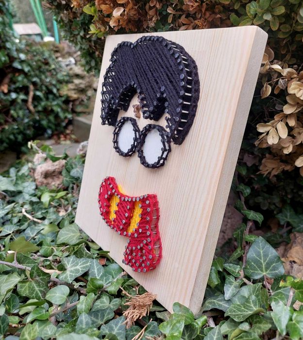 Хари Потър - стринг арт дървено пано за декорация