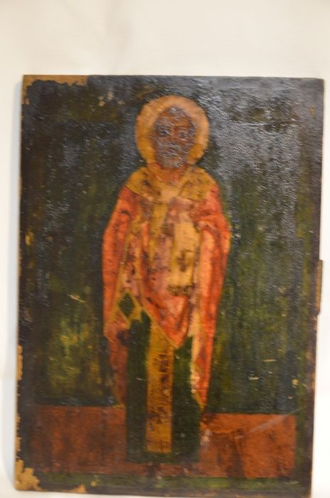 Icoana veche Sfantul Nicolaie anii 1890 / Icoana veche