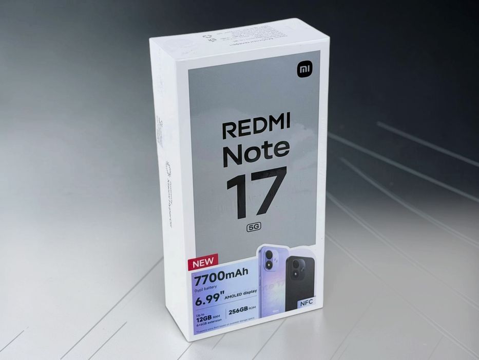 НОВ! Xiaomi Redmi Note 17 5G 256GB 6RAM Black 2г. Гаранция!