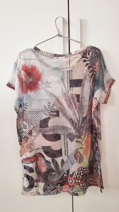Adidas дамски мрежест топ Floral Mesh, XS-6