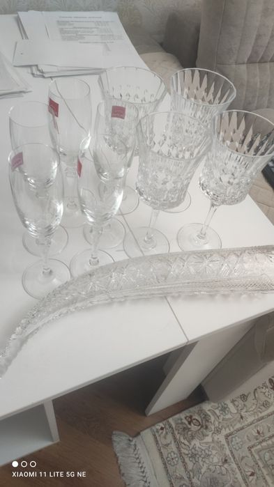 Продам фужеры, хрустальный рог
