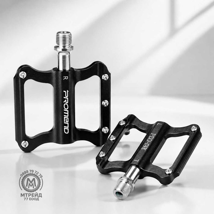 Ултра леки алуминиеви педали за велосипед PROMEND R41, Черни, 82x105x14mm, 250g