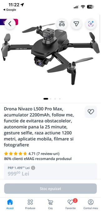Drona sigilata Nivazo L500 Pro Max
