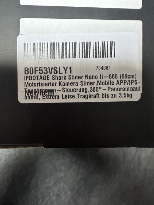 Slider motorizat pentru cameră Shark Slider Nano II 660, NOU Sigilat