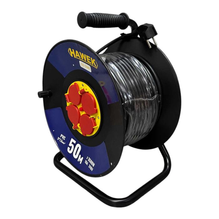 Удължител на макара с кабел 50м HAWEK