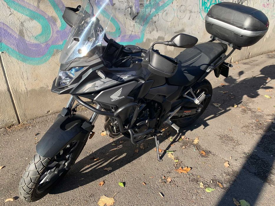 Vand Honda CB500X, rulata putin, topcase, crash guard