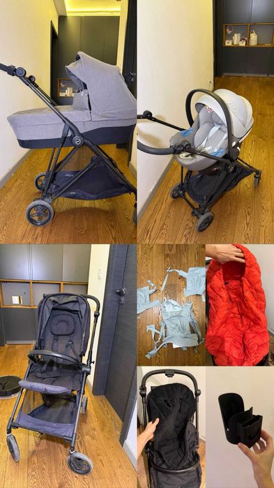 Carucior Cybex Melio Carbon 3 in 1 (caruicior landou scoica)