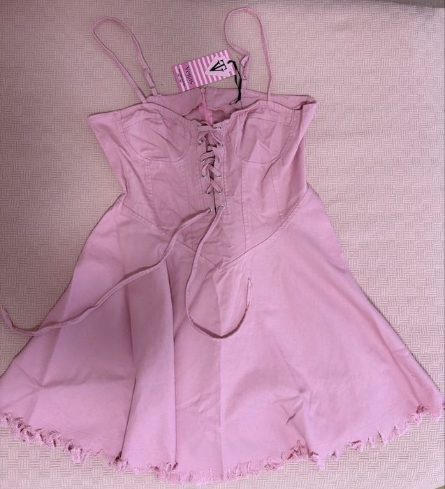 Къса дънкова рокля