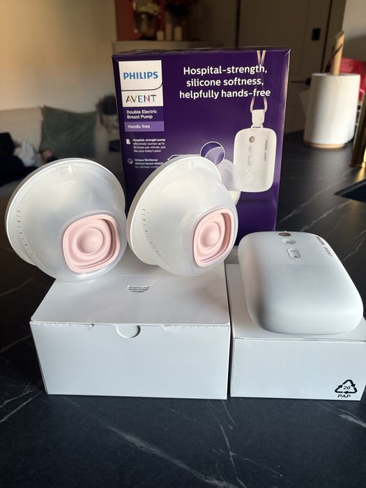 Pompă electrică de muls dublă portabilă Philips Advent