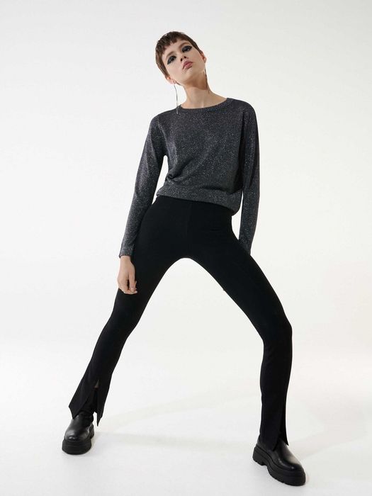 Bluza cu spatrele gol cu fir lurex NOUA