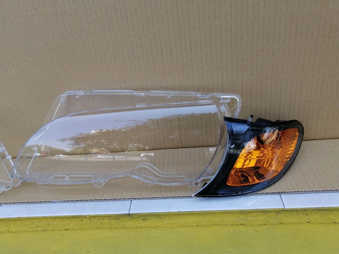 БМВ Е46 фейслифт BMW E 46 стъкло фар мигач капаци мигачи 01-05 гр ...