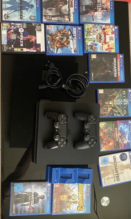 Ps 4 slim+два джойстика+ игри