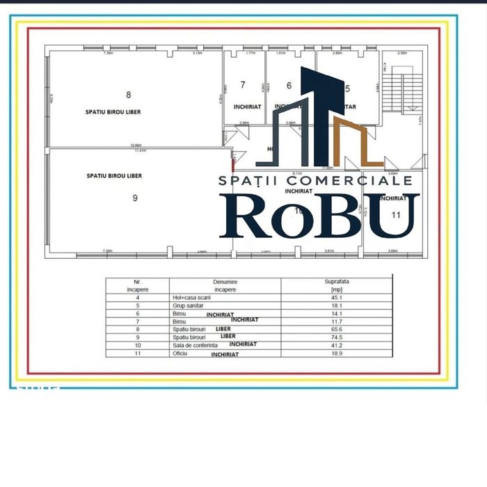Doua Spatii birou  zona LA COCOS si Aeroport # RoBU Spatii comerciale