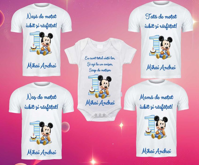Set tricouri personalizate 1 an