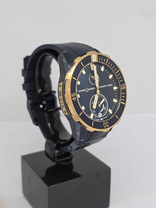 Ulysse Nardin Diver Chronometer 44mm — Titanium & Rose Gold, Blue Dial