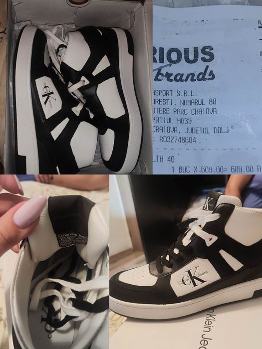 Ghete adidasi de piele calvin klein