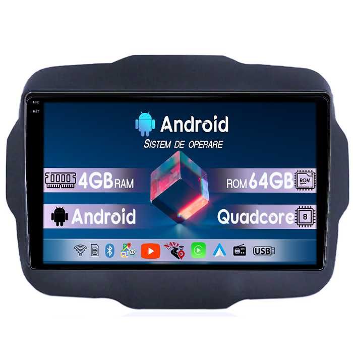 Navigatie Jeep Renegade 2016-2018, 4GB RAM/64GB ROM, Android 14