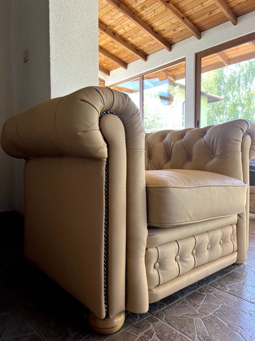 Комплект холна гарнитура еко кожа; Диван тройка, диван двойка, фотьойл