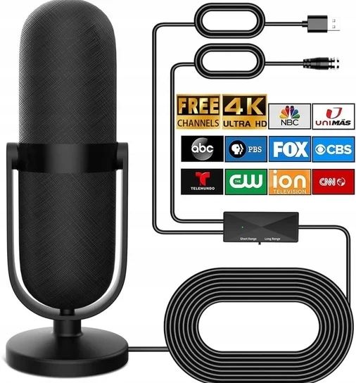 "Digital TV Antenna AN-2035 | High Gain Indoor Aerial cu USB Amplifier"