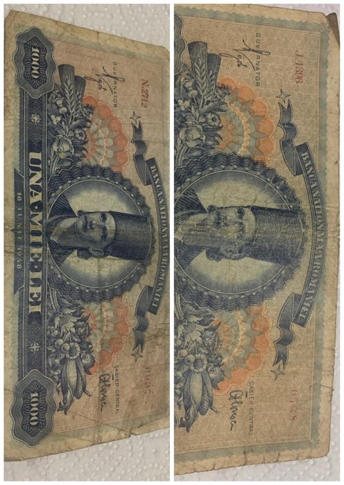 Bancnote vechi 1000 lei de colectie