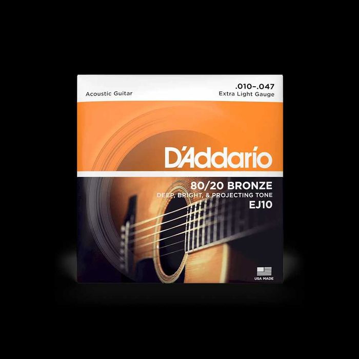 EJ10 10-47 Corzi pentru chitară acustică 80/20 Bronz