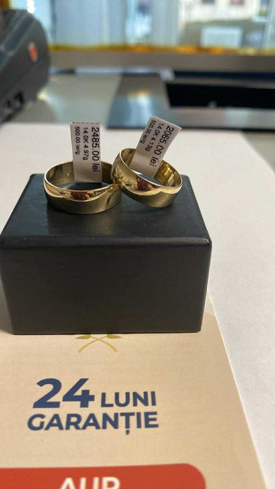 Set verighete aur 14k ( Tomesti b 32717.1/2) Garantie 2 ani !