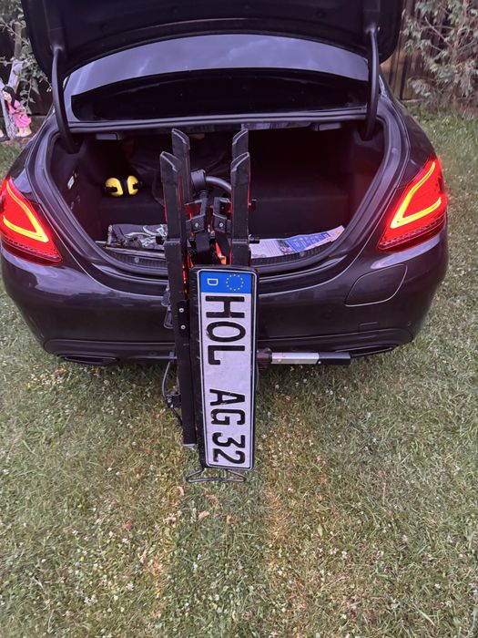 Suport  rabatabil biciclete EUFAB RAVEN pentru cârlig – 2 biciclete – rabatabil – 50 kg