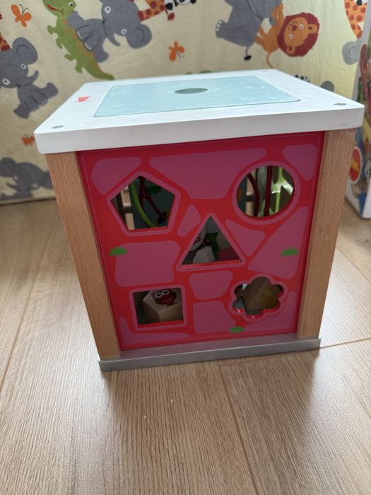 Дървен додактически куб Lenin