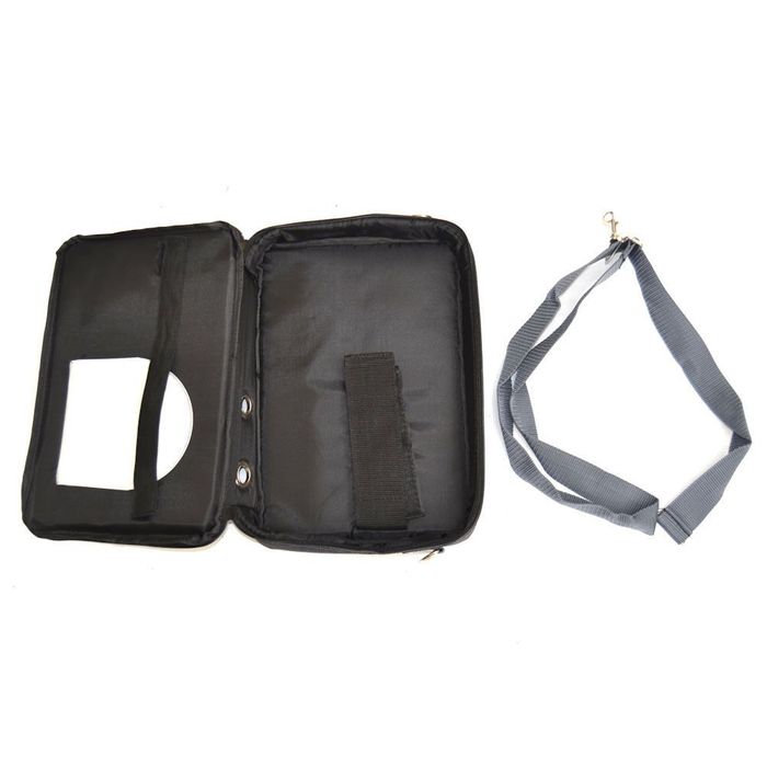 Sistem video CD/DVD player Takara, Video player mobil cu monitor de 5" si cu suport, compatibil cu format CD, DVD, MP3, Audio CD, CD-R, cu telecomanda si husa