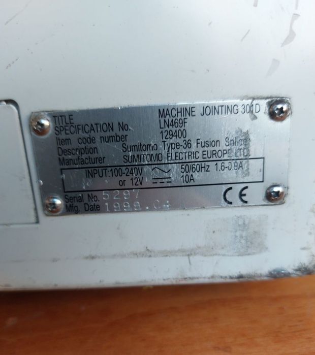 Vand Aparat Sudura prin Fuziune cu Fibra optica Sumitomo