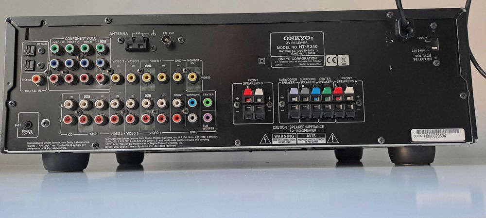Amplificator Onkyo HT-R340 Sunet Excelent SUB pasiv sau activ Receiver Optic Coaxial