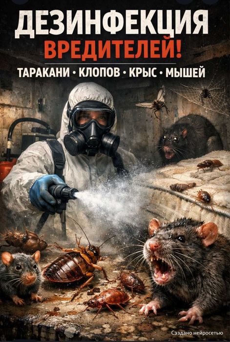 Дезинфекция дизинфекция 24/7 қандала құмырсқа тарқан