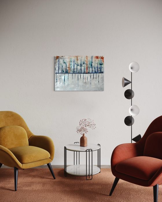 Абстрактна картина „Баланс по ръба“ 50/70 см