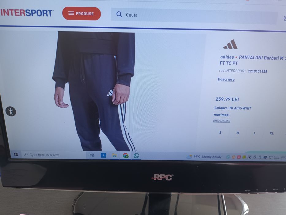 Pantaloni trening ADIDAS bumbac noi, marimea M