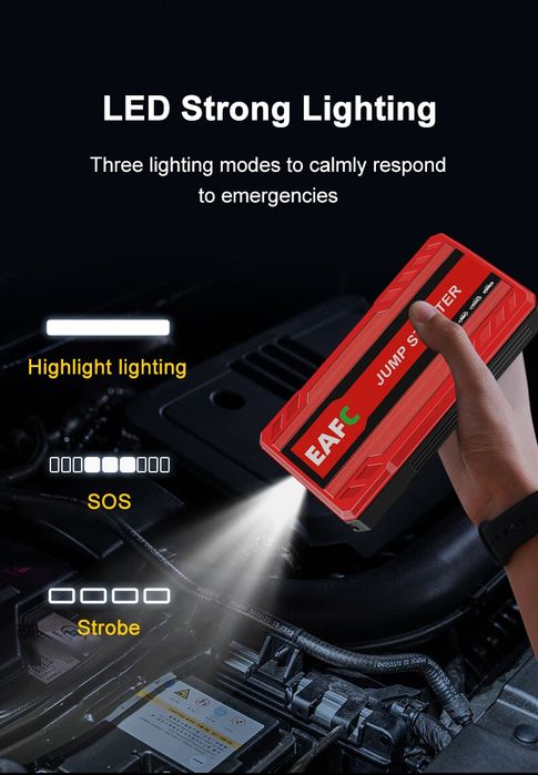 Robot Pornire Auto Jump Starter 3in1 + Gentuță Protecție