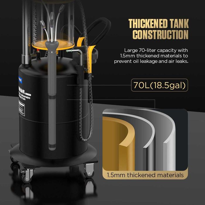 Машина за смяна на масло AUTOOL OD720, източване и събиране с вакум