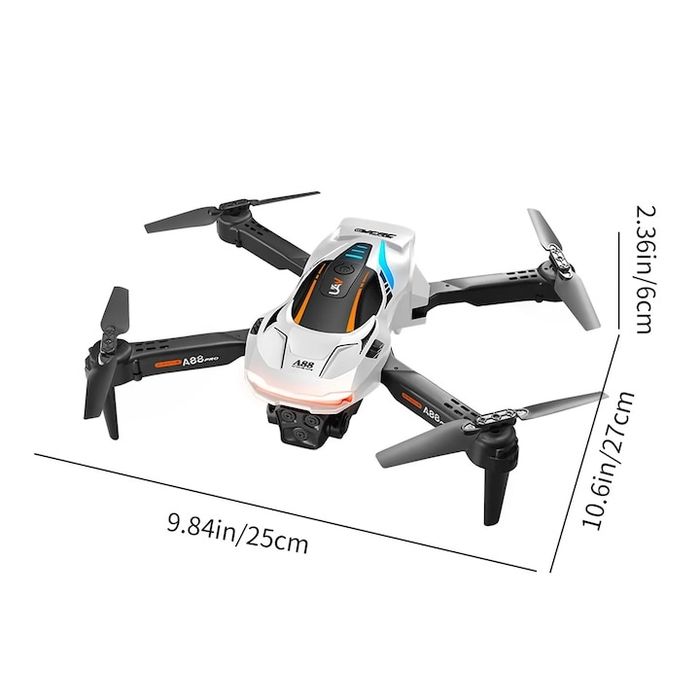 Дрон A88 PRO, модел Състезателен , сгъваем с двойна 1080P камера