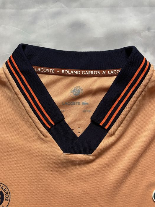 Lacoste x Roland Garros Mens Orange Sport T-Shirt Polo – Size XXL