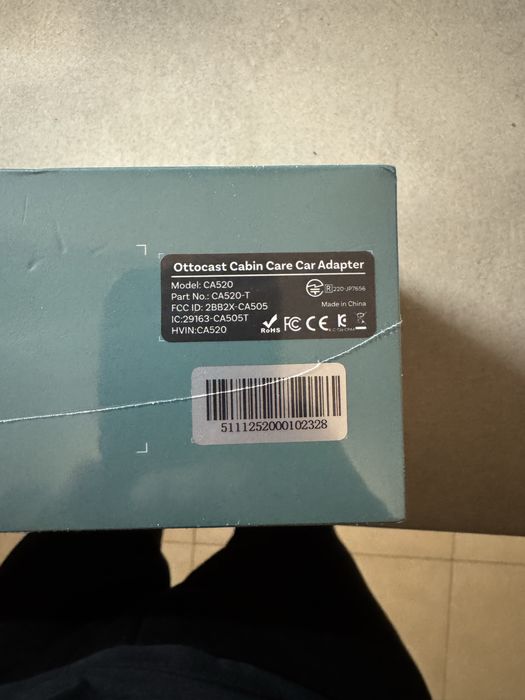 Ottocast Безжичен CarPlay с камера за задна седалка