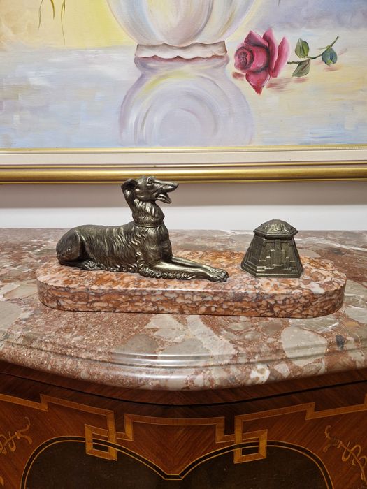 Страхотна антикварна френска фигурална мастилница