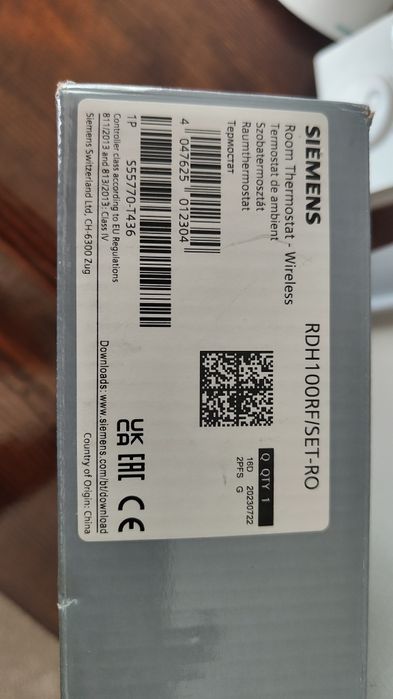 Termostat Wireless Siemens RDH100RF NOU