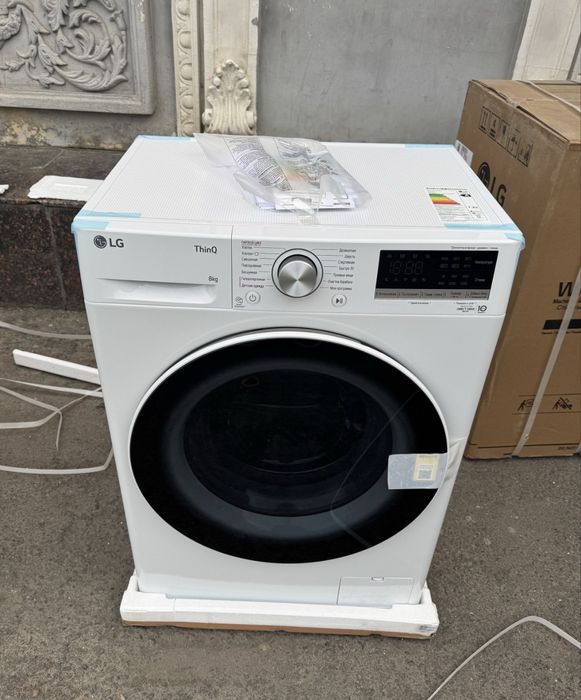 Стиральная машина LG 8кг F2V5PSOW AI DD
Inverter Steam ThinQ